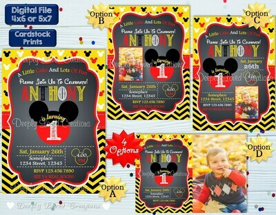 Mickey Mouse Birthday*Mickey Mouse Invitation*Mickey Mouse Digital*Mickey Mouse Theme*Mickey Mouse Party*Mickey Mouse Invite*Mickey Mouse 1st*Mickey Mouse 2nd*Mickey Mouse 3rd*Mickey Mouse 4th