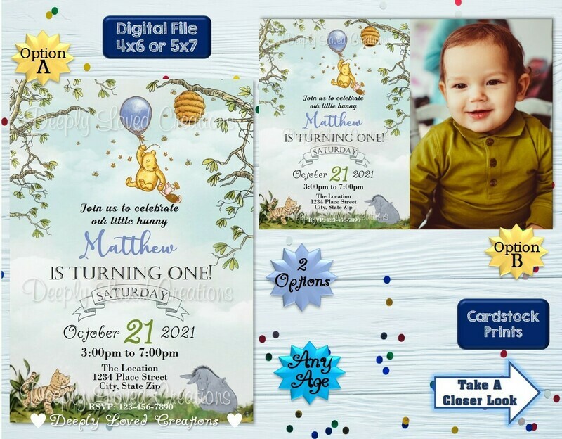 Winnie The Pooh Birthday*Winnie The Pooh Invitation*Winnie The Pooh Digital*Winnie The Pooh Theme*Winnie The Pooh Party*Winnie The Pooh Invite*Winnie The Pooh 1st