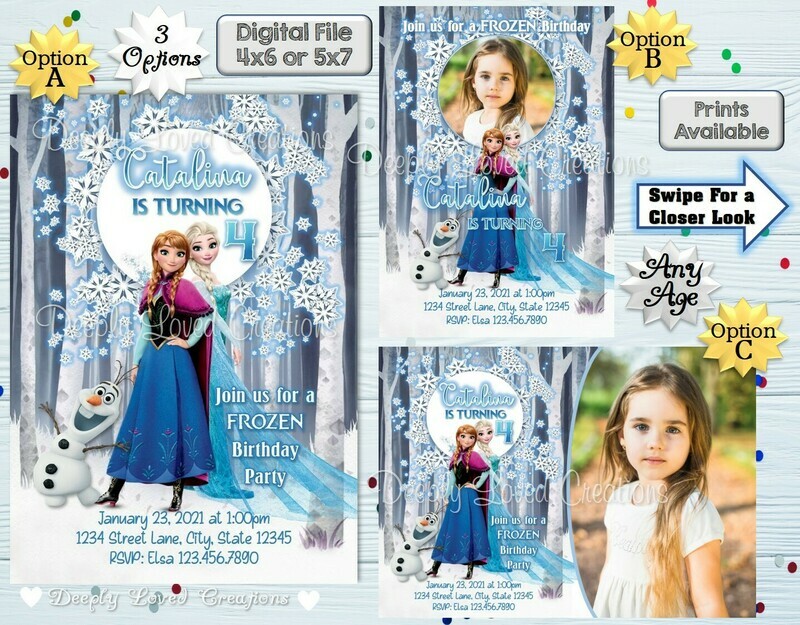 Frozen Birthday*Frozen Theme*Frozen Party*Frozen Invitation*Frozen Digital*Frozen Invite