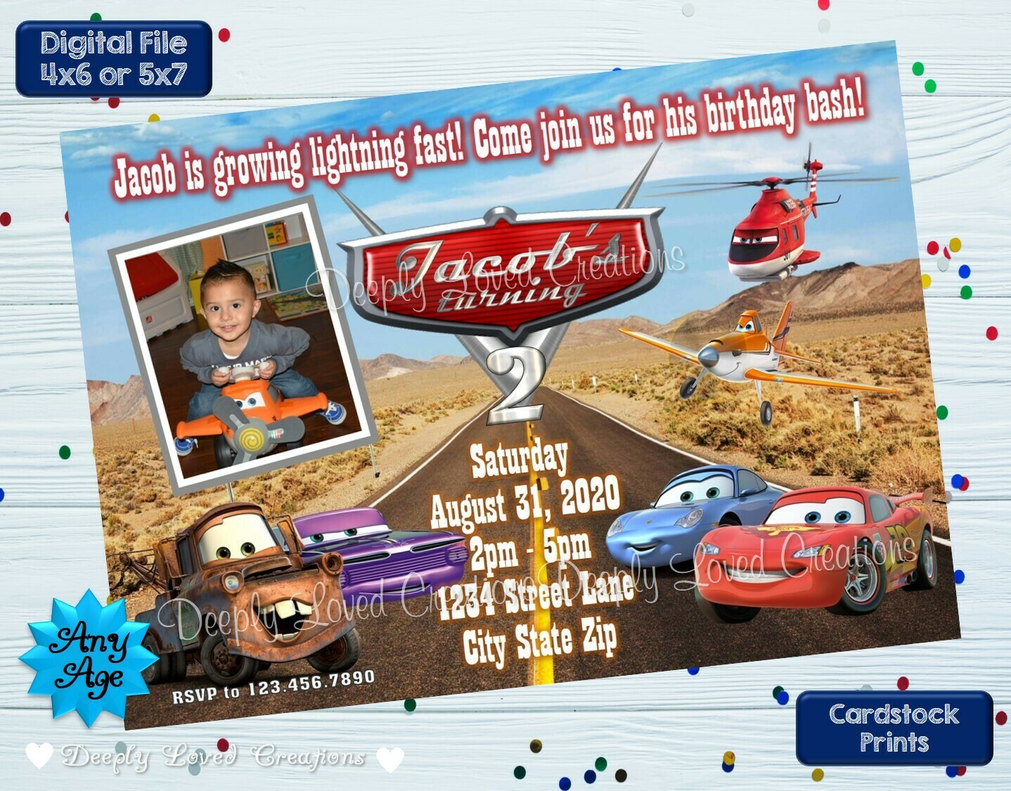 Cars Birthday*Cars Invitation*Cars Digital*Cars Theme*Cars Party*Cars Invite*Cars Inspired*Pixar Cars Invitations