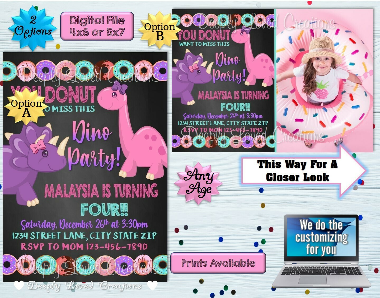 Dino &amp; Donuts Birthday*Dino &amp; Donuts Invitation*Dino &amp; Donuts Digital*Dino &amp; Donuts Theme*Dino &amp; Donuts Party*Dino &amp; Donuts Invite*Donuts &amp; Dino Birthday*Donuts &amp; Dinosaur