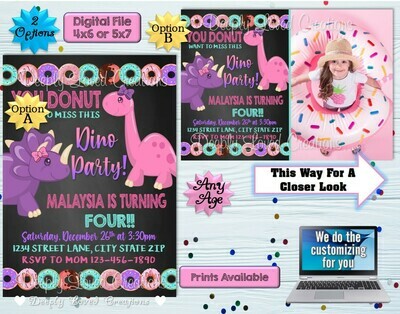 Dino &amp; Donuts Birthday*Dino &amp; Donuts Invitation*Dino &amp; Donuts Digital*Dino &amp; Donuts Theme*Dino &amp; Donuts Party*Dino &amp; Donuts Invite*Donuts &amp; Dino Birthday*Donuts &amp; Dinosaur