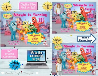 Girl Yo Gabba Gabba Birthday*Yo Gabba Gabba Invitation*Yo Gabba Gabba Digital*Yo Gabba Gabba Theme*Yo Gabba Gabba Party*Yo Gabba Gabba Invite