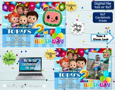 Cocomelon Birthday*Cocomelon Invitation*Cocomelon Digital*Cocomelon Theme*Cocomelon Party*Cocomelon Invite*Boy Cocomelon Birthday*Boy Cocomelon Invitation