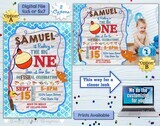 Big One Fish Birthday Invitation *Press photo &amp; swipe for more info*