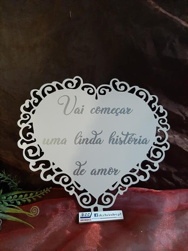 Placa de entrada coração