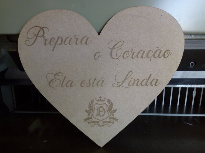 Placa de entrada coração