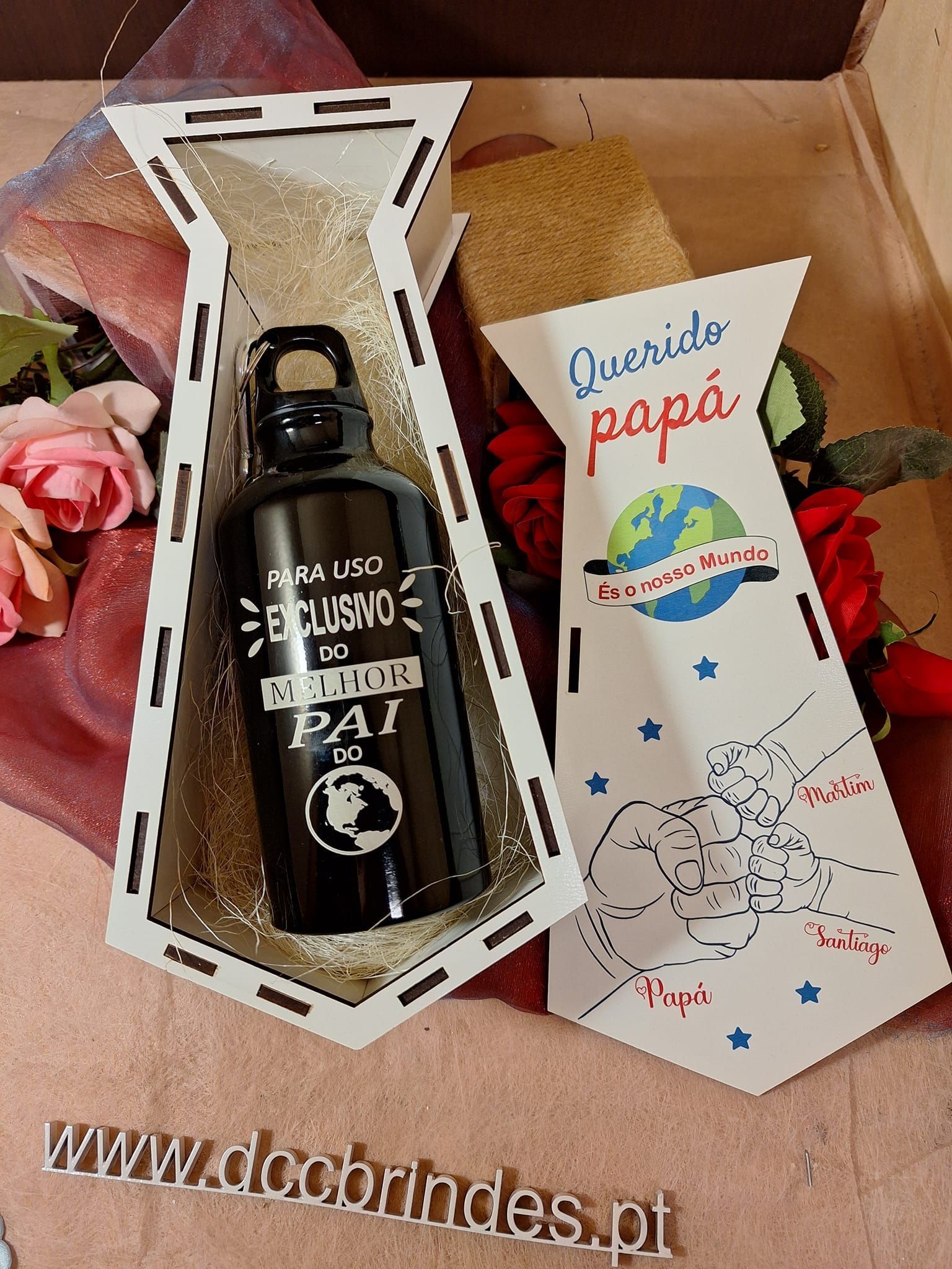 Caixa Gravata com garrafa