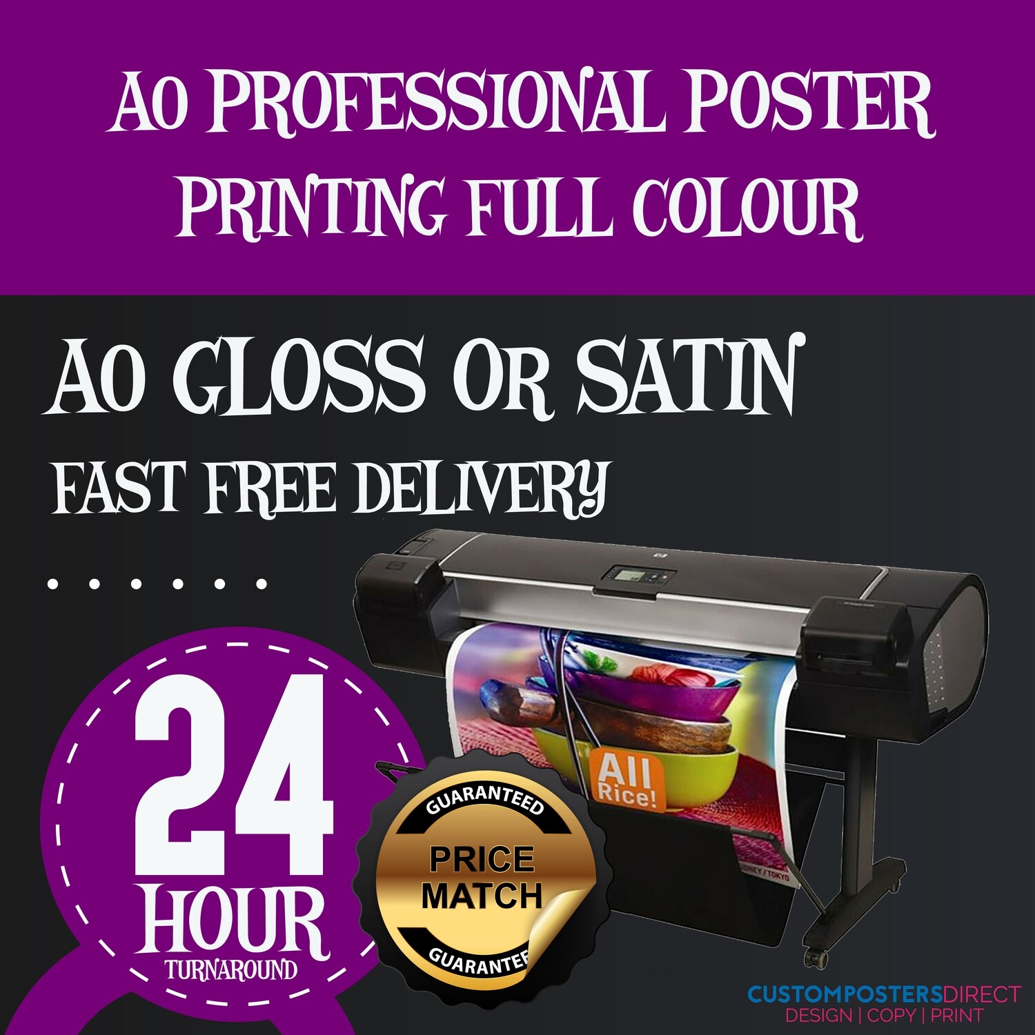 A0 Custom Poster Printing (Free Shipping)
