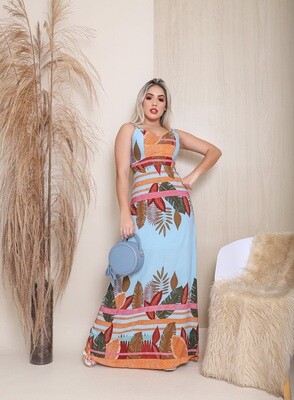 Never Too Many Leaves Maxi Dress