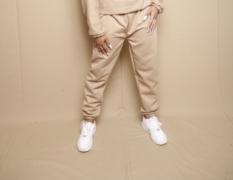 Nude jogger pants