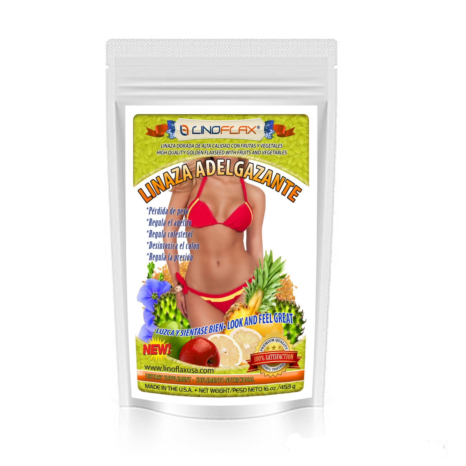 3 Slimming Flaxseed Formula (Pineapple, Nopal, Grapefruit, Apple, Senna)