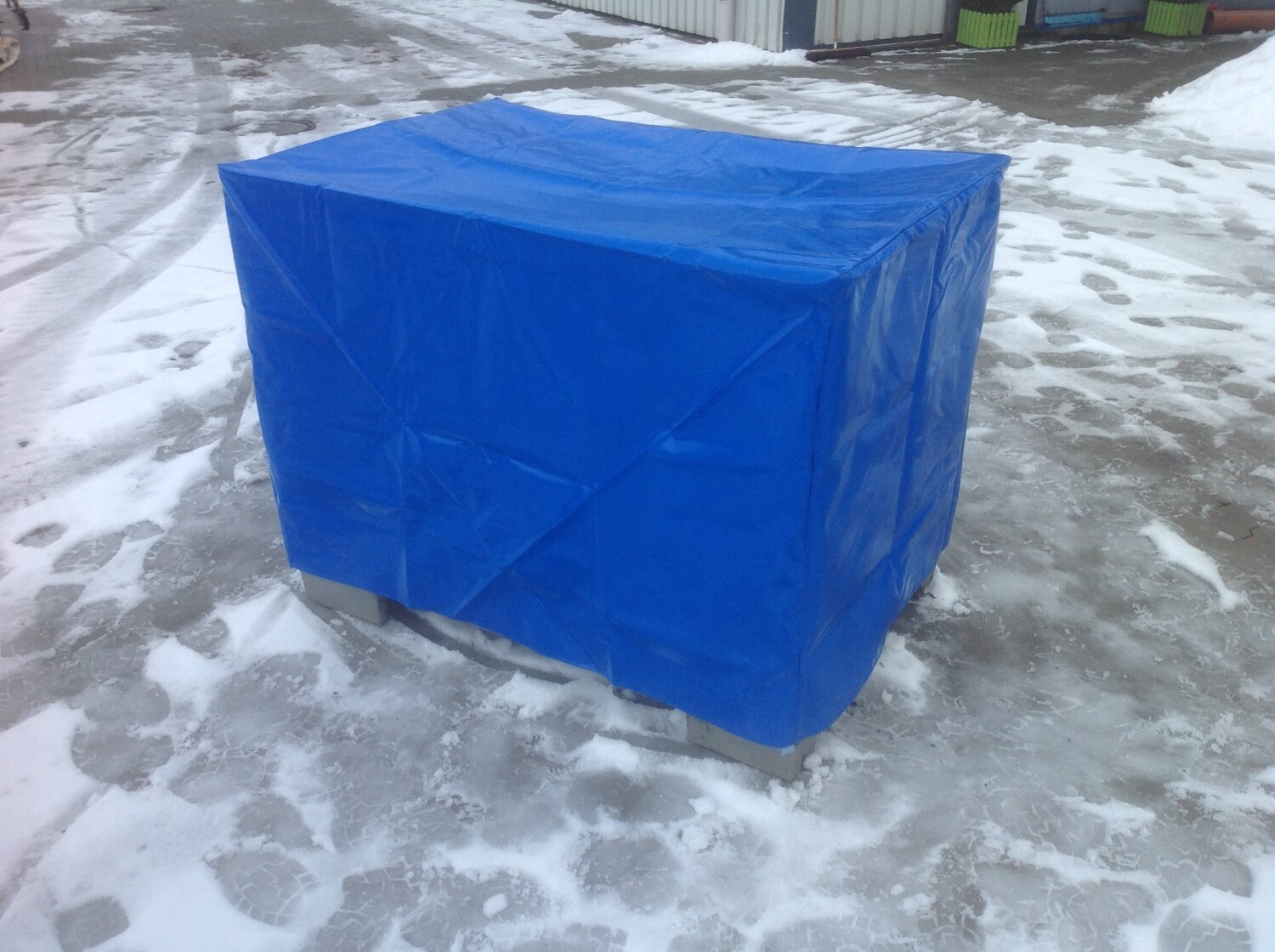 Abdeckhaube DB Gitterbox Hoch blau