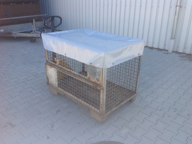 Abdeckhaube DB Gitterbox niedrig grau
