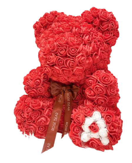 Classic Large 40Cm (16Inch) Red Rose Bear with Personalized Letter