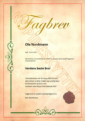 Fagbrev Søsken