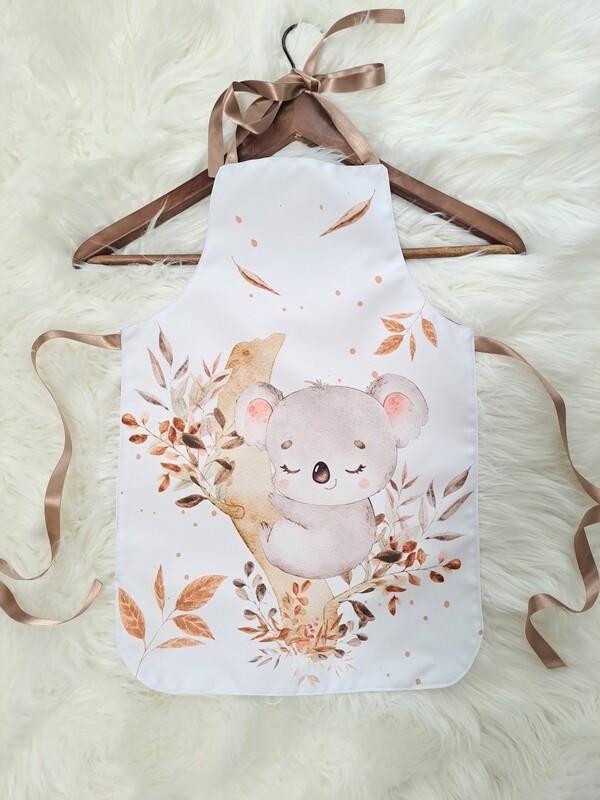 Tablier enfant koala marron