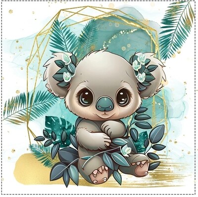 Coussin grand motif koala 