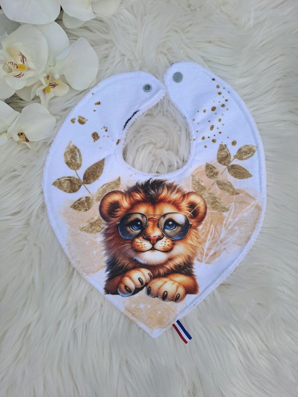 Bavoir bandana lion lunette