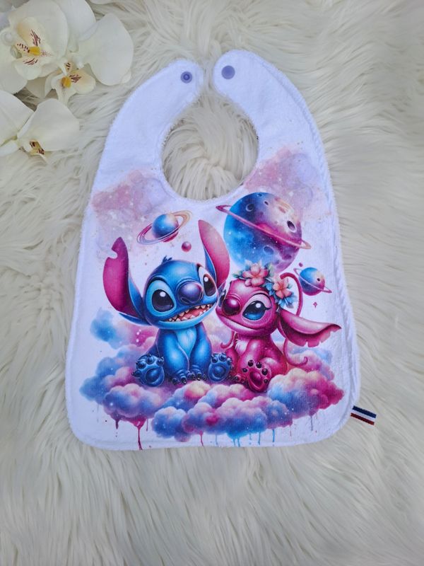 Bavoir bébé stitch