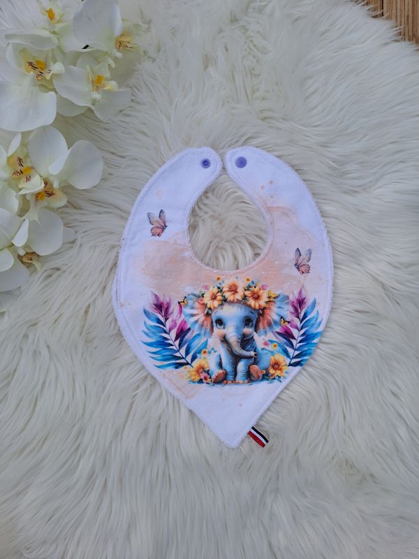 Bavoir bandana éléphant 