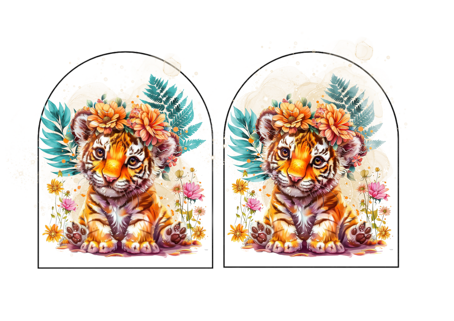 Gant de toilette tigre