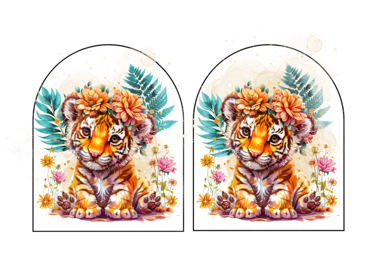 Gant de toilette tigre