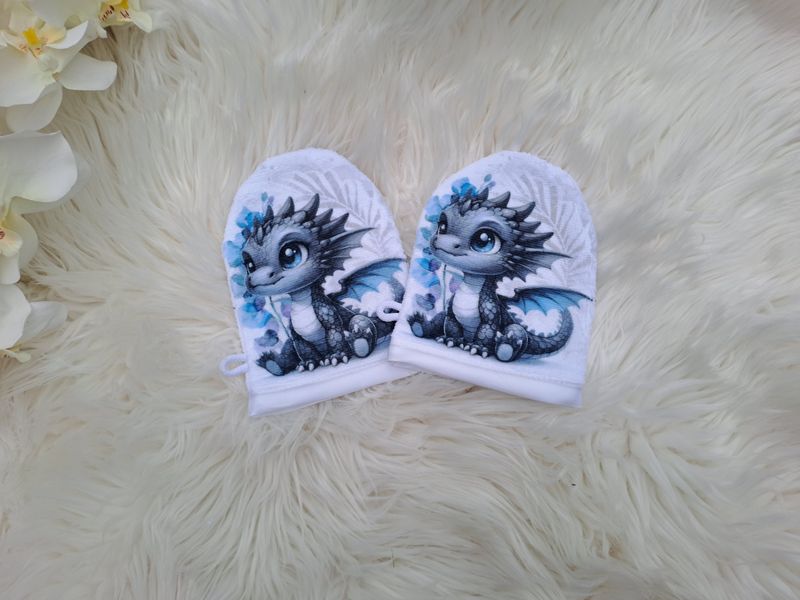 Gant de toilette dragon