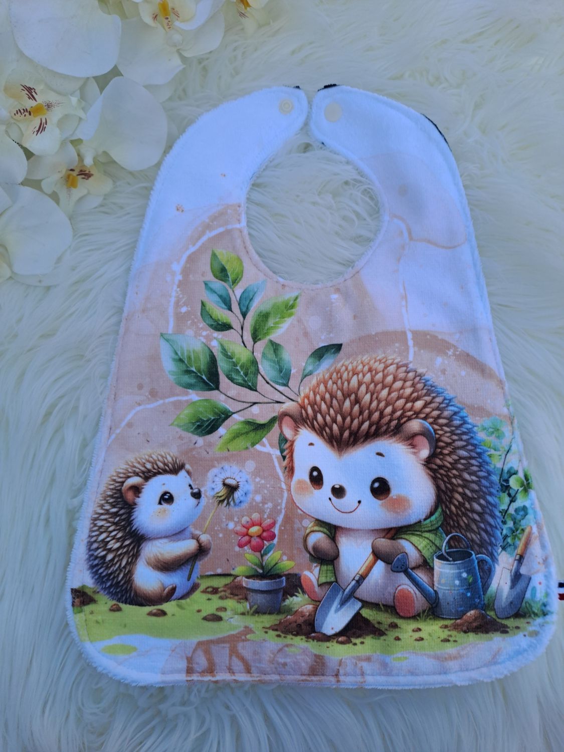 Bavoir bébé hérisson 