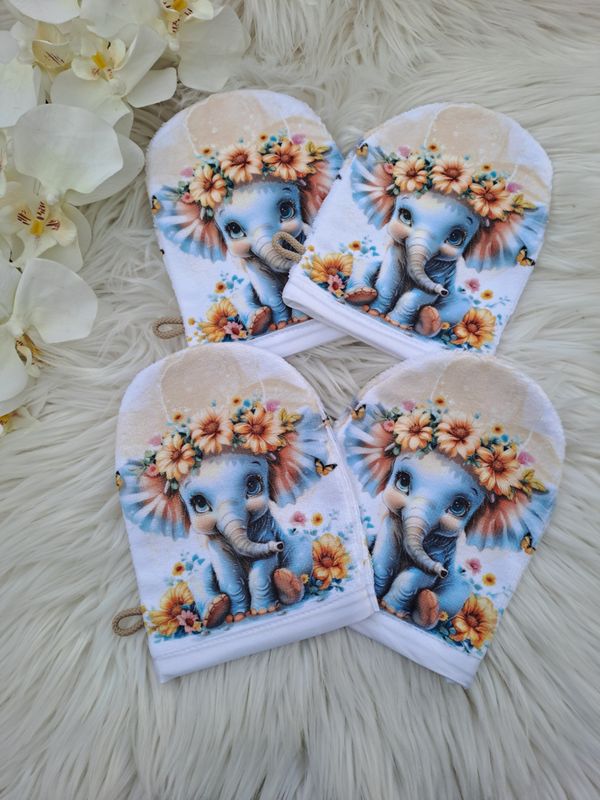 Gant de toilette éléphant