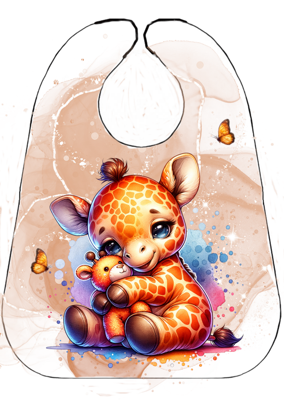 Bavoir bébé girafe