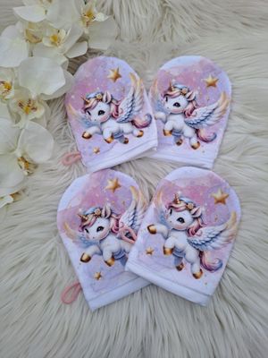Gant de toilette licorne