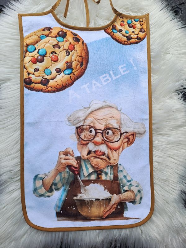 Bavoir adulte papi cookies