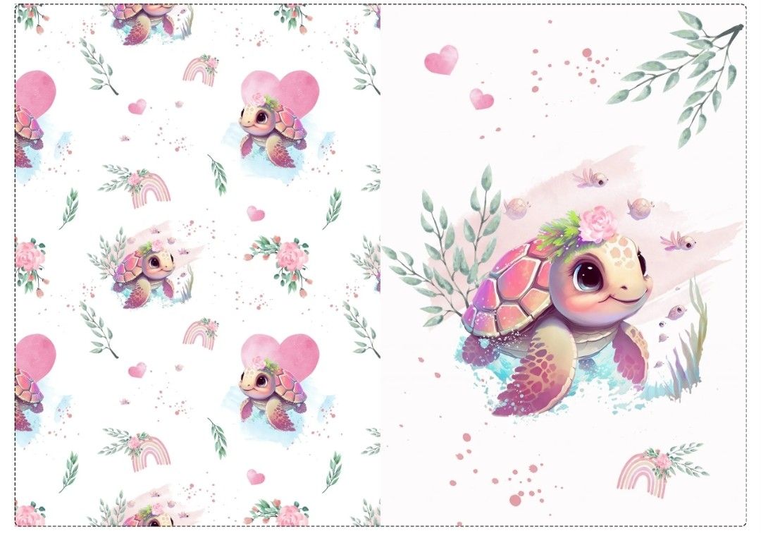 Carnet de santé tortue rose bébé