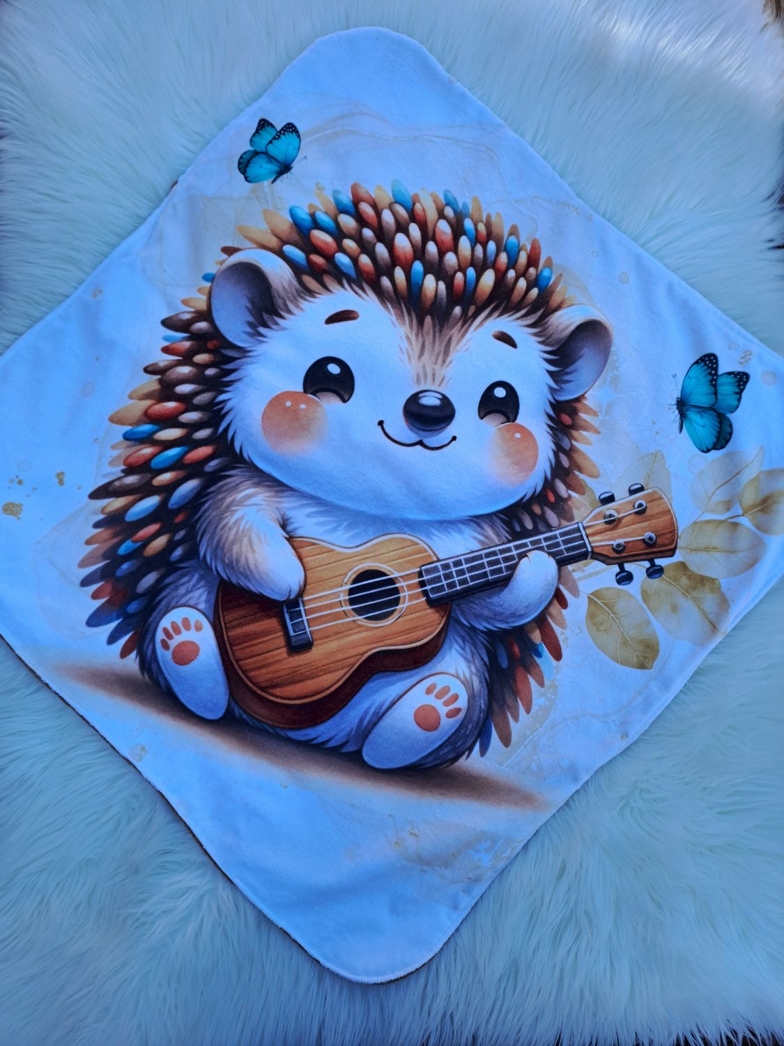 Cape de bain hérisson guitare 