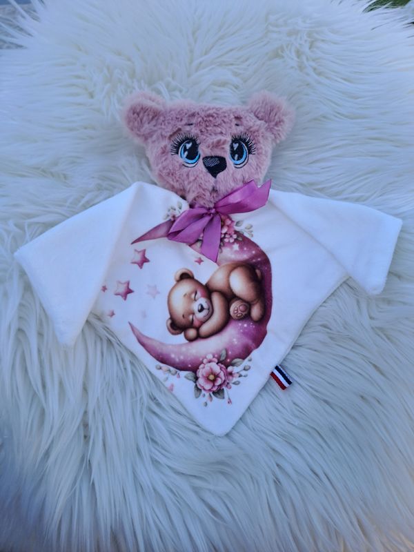 Doudou ourson avec motif