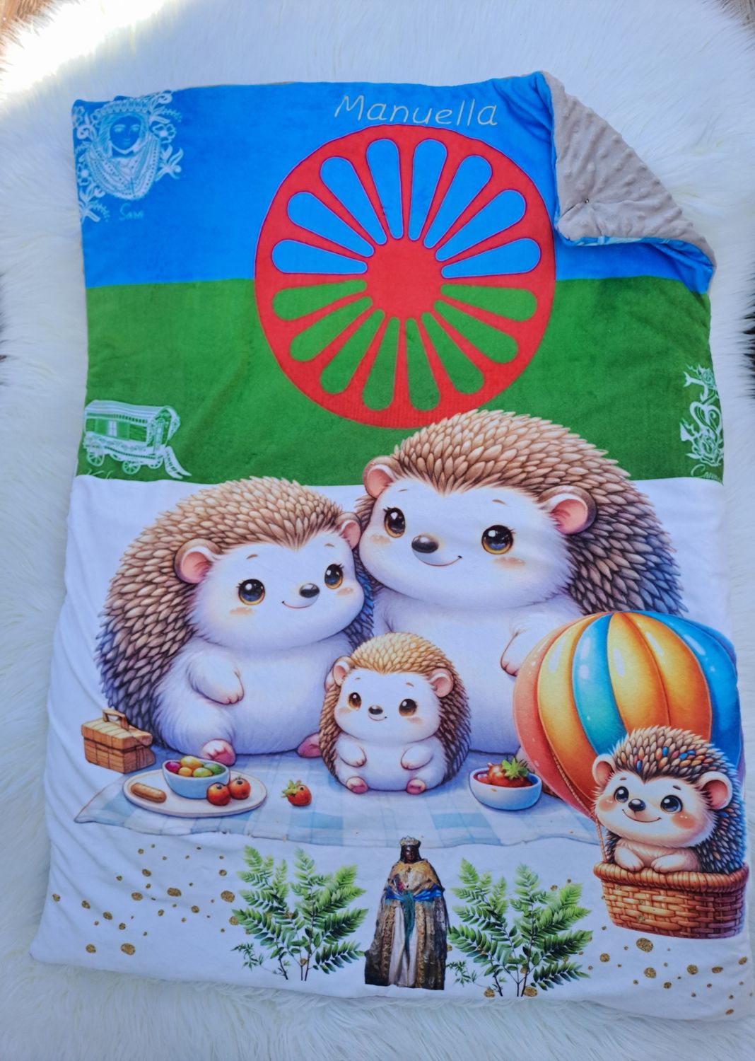 Couverture unique hérisson bébé 