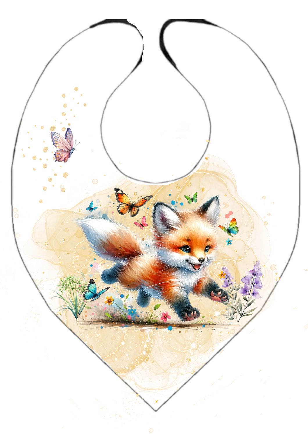 Bavoir bandana renard