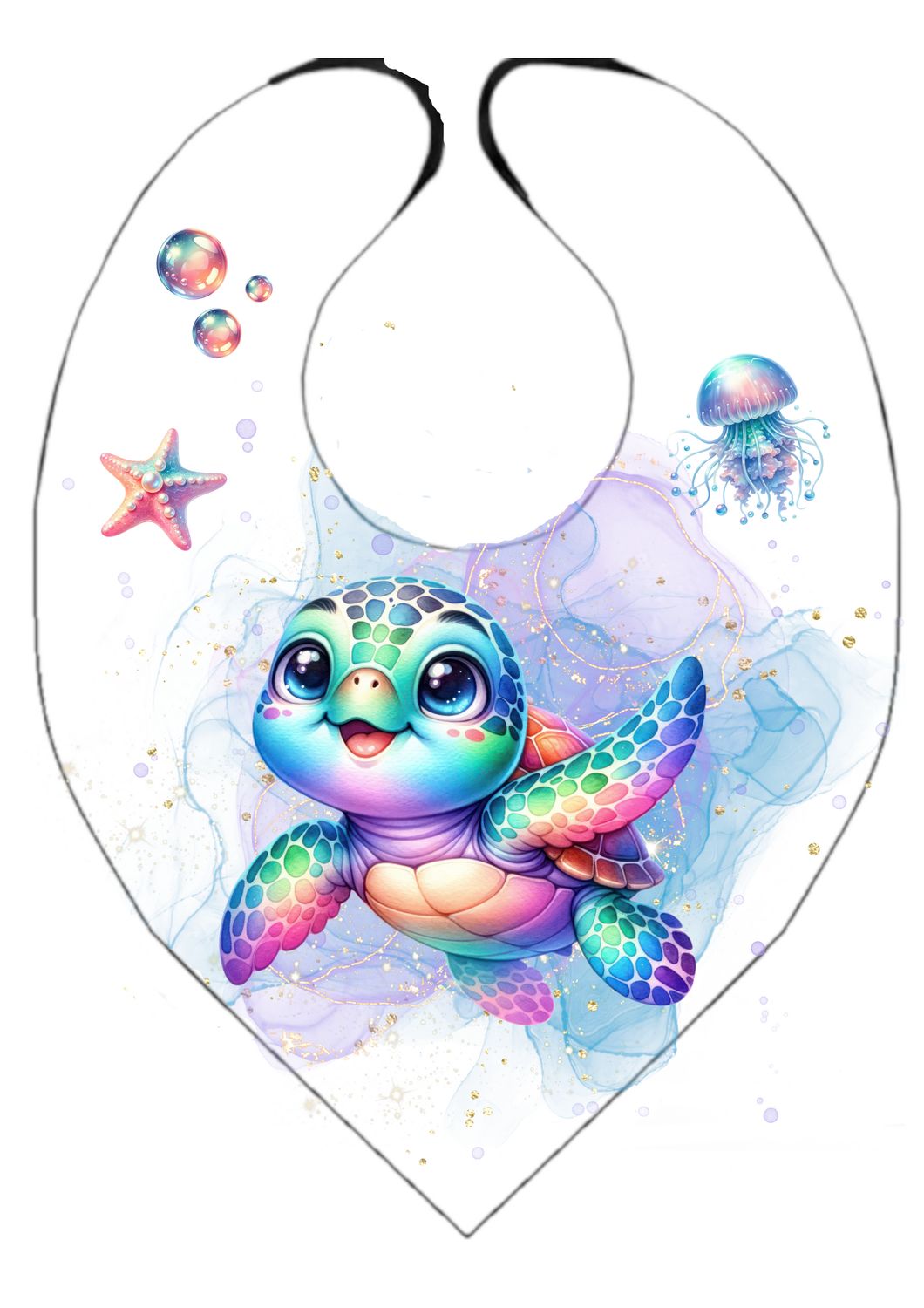 Bavoir bandana tortue