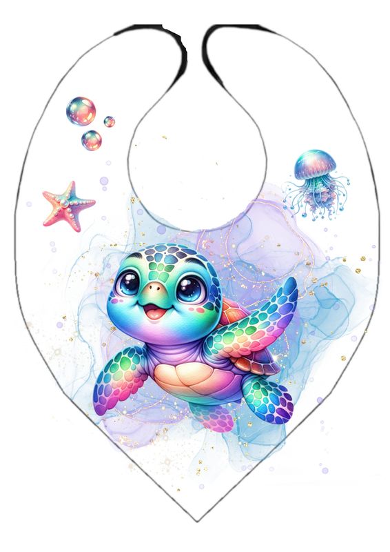 Bavoir bandana tortue