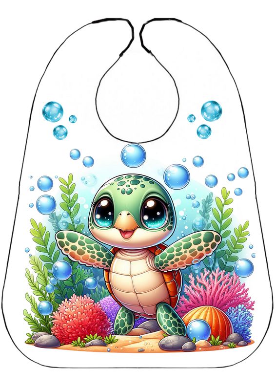 Bavoir bébé tortue