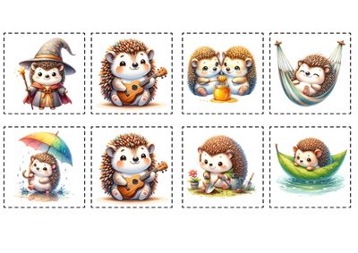 Lingettes lavables hérisson