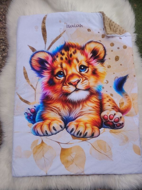 Couverture lion unique enfant Couverture lion unique enfant