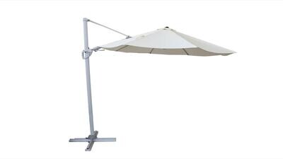 Pacific 3m Cantilever Parasol - ROUND DOVE with 360 rotation & tilt function and free cover
