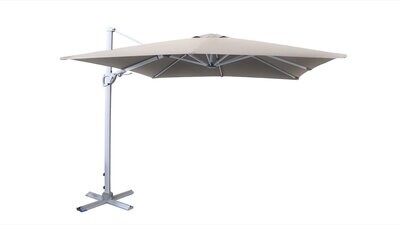 Pacific 2.7m Cantilever Parasol - SQUARE DOVE with 360 rotation & tilt function and free cover