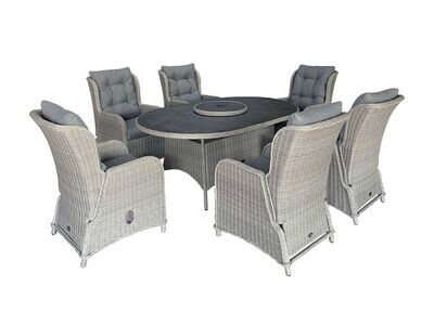St Ives 6 Seater Oval Reclining Set with free cover worth £99!