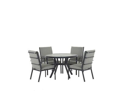 Madrid 4 Seater Round Dining Set with free cover
