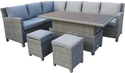 Willow Rectangle Corner Set with high/low table
