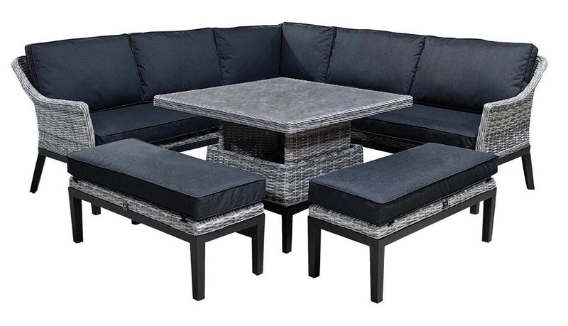 Hampton 9-Seater Square Corner Set with free covers! Hampton 9-Seater Square Corner Set with free covers!