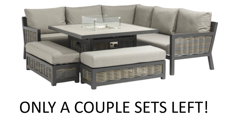 Madrid Large Corner Set with Firepit with free covers! Madrid Large Corner Set with Firepit with free covers!
